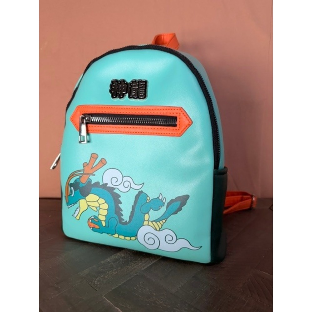Dragon Ball Super Shenron Mini Backpack Bioworld Teal Orange Anime Bag